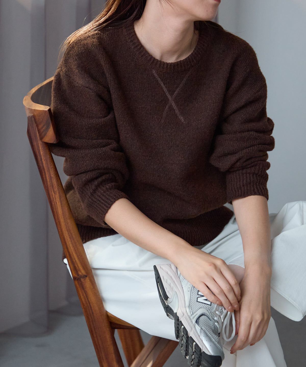 ウール混 オーバーサイズニット