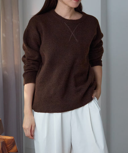 ウール混 オーバーサイズニット