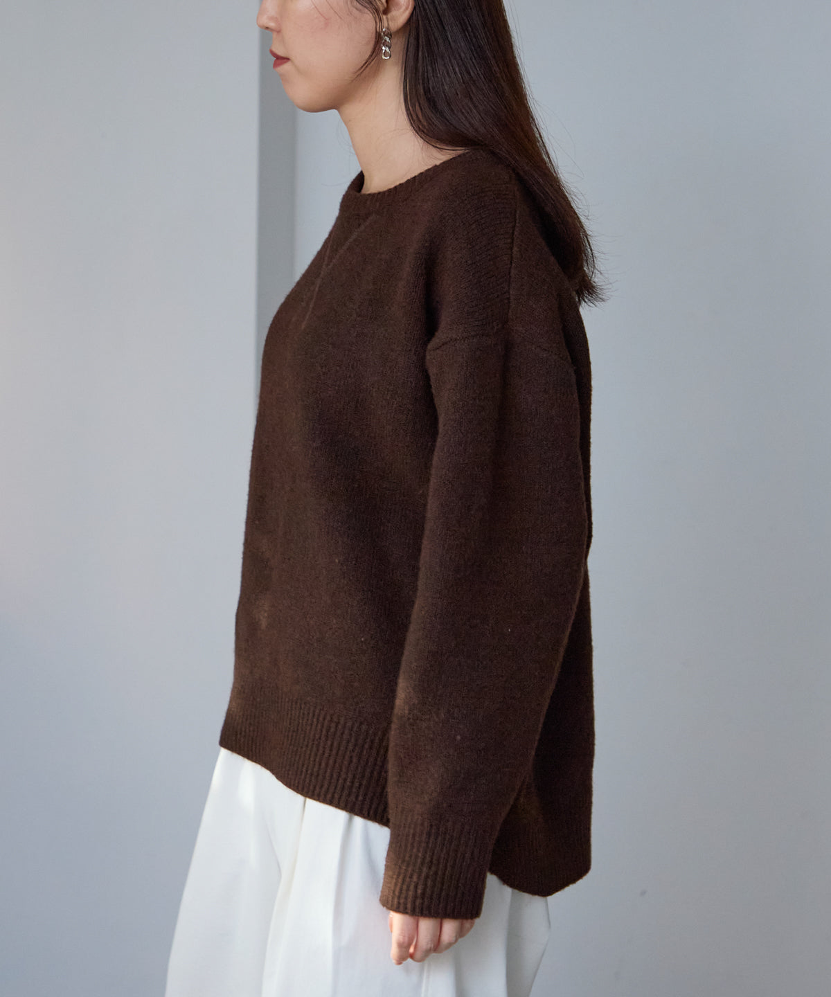 ウール混 オーバーサイズニット