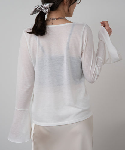 フレアスリーブトップス