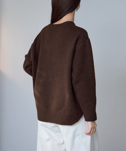 ウール混 オーバーサイズニット