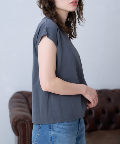 フロントロゴ フレンチスリーブTシャツ/サイロ コットンTシャツ