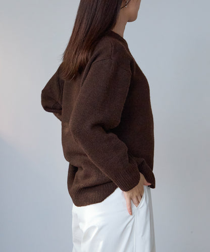 ウール混 オーバーサイズニット