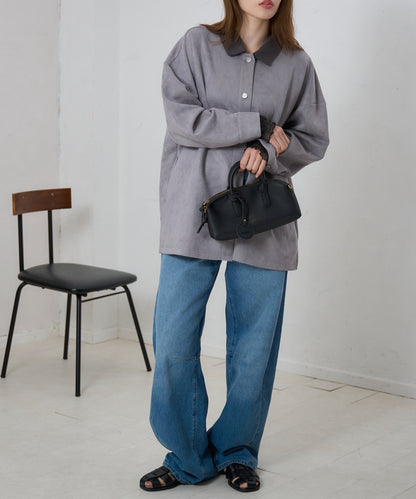 スエードタッチシャツジャケット