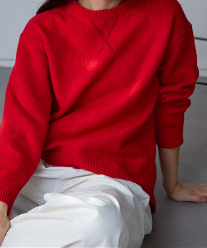 ウール混 オーバーサイズニット