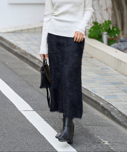 【セットアップ対応】シャギーニットスカート