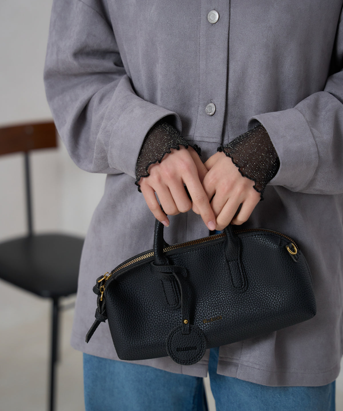 スエードタッチシャツジャケット