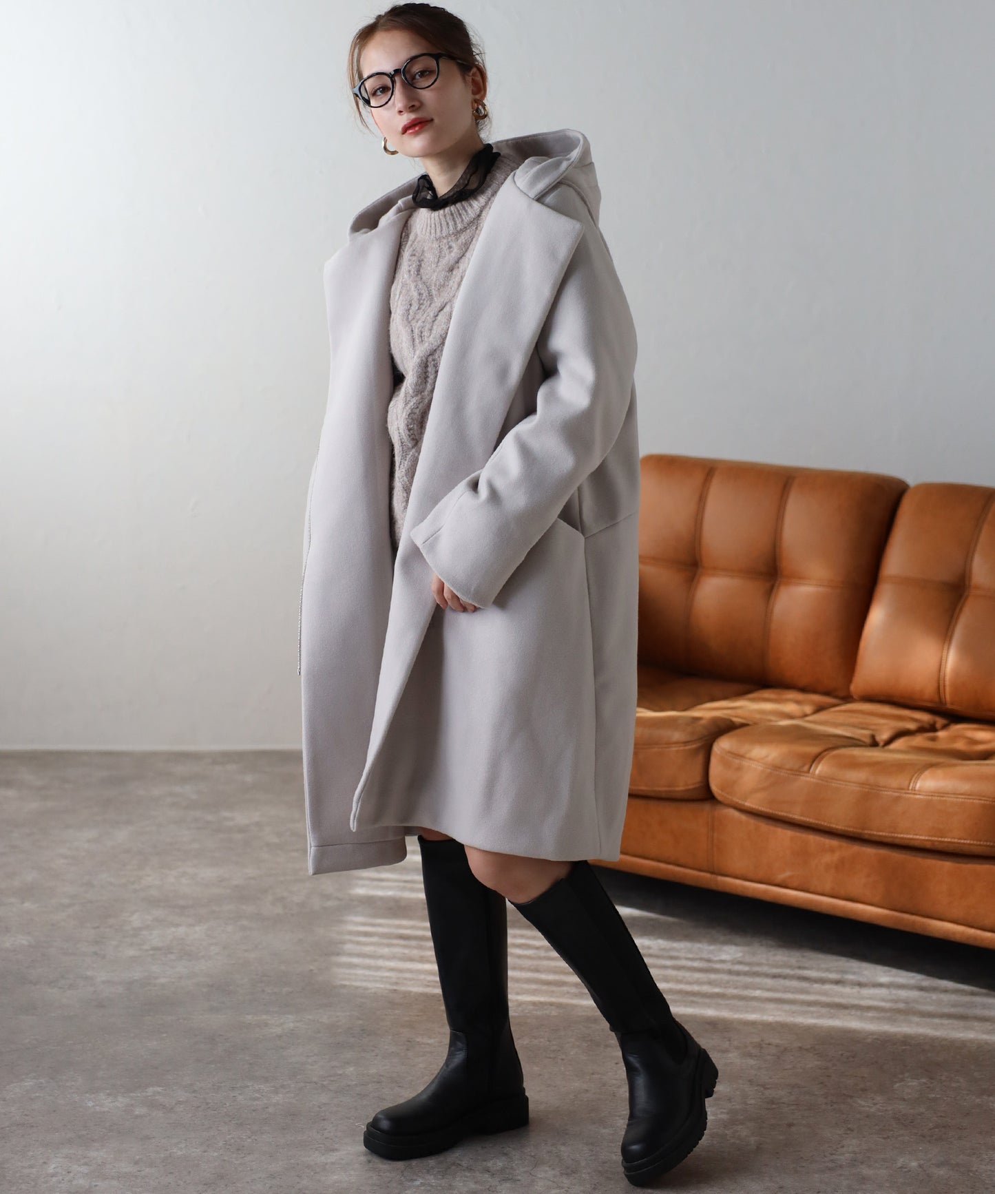 フード付ジップコート