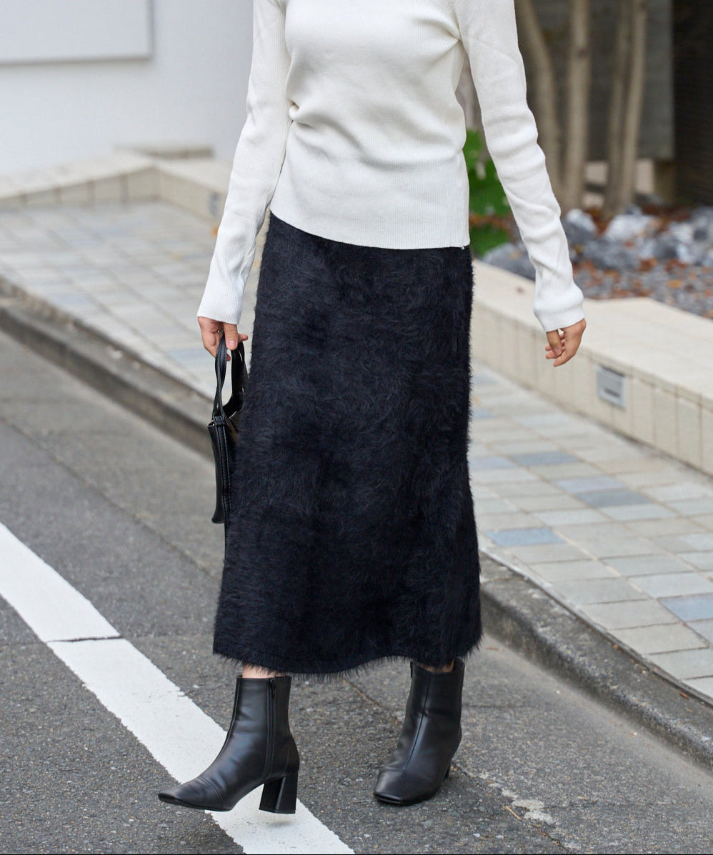 【セットアップ対応】シャギーニットスカート