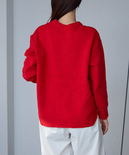 ウール混 オーバーサイズニット