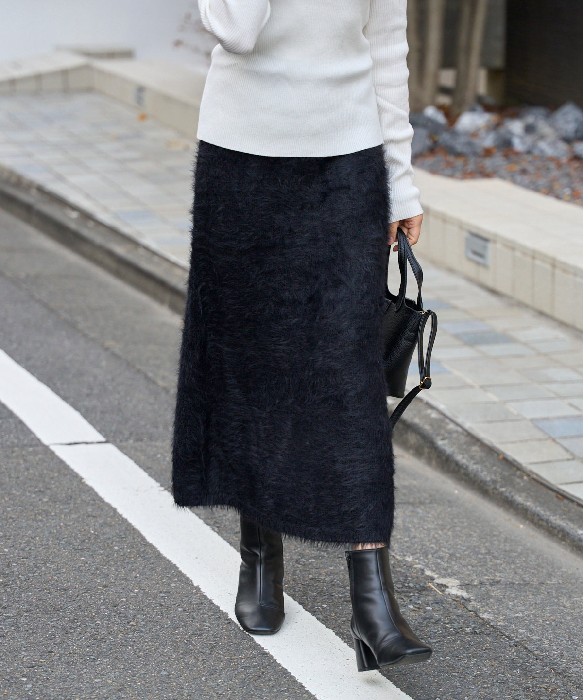 【セットアップ対応】シャギーニットスカート