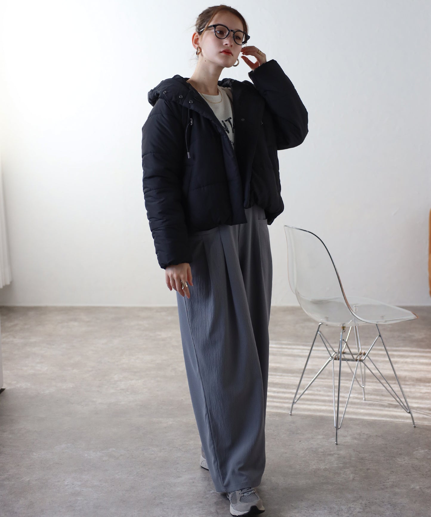 中綿ショートブルゾン