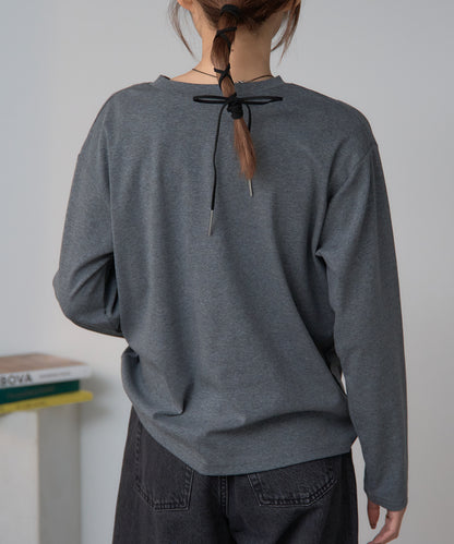 スクエアロゴプリントT/スーパーストレッチ 長袖ロンT