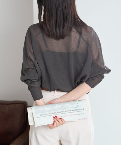 ロゴプリントシアーニット