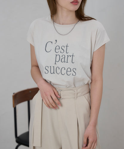フロントロゴ フレンチスリーブTシャツ/サイロ コットンTシャツ