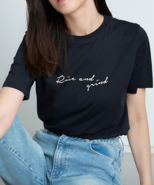 手描き風ロゴ 半袖サイロTシャツ/コットンTシャツ