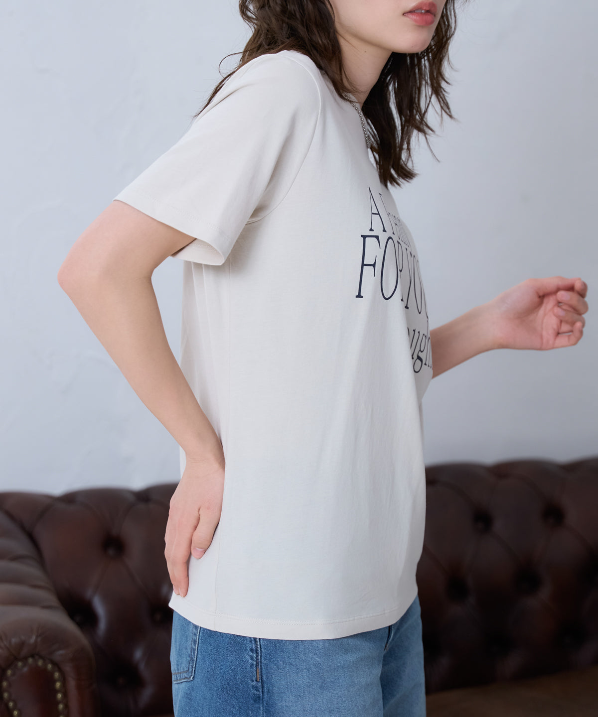 'THOUGHTS' ロゴ 半袖サイロTシャツ/コットンTシャツ