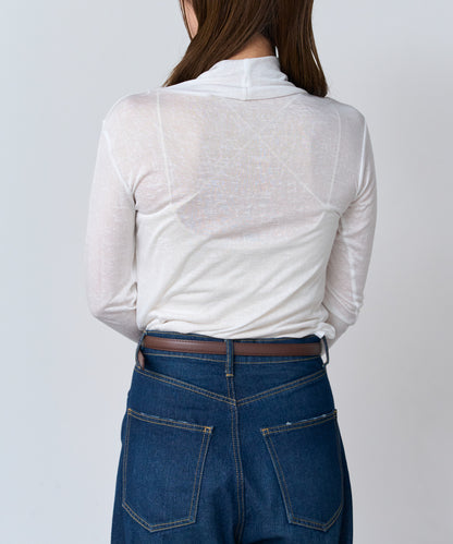 シアーハイネックトップス