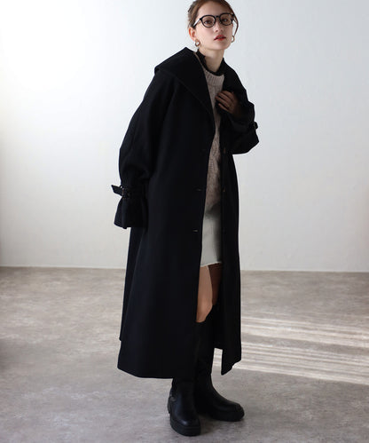 ボリュームタックスリーブコート