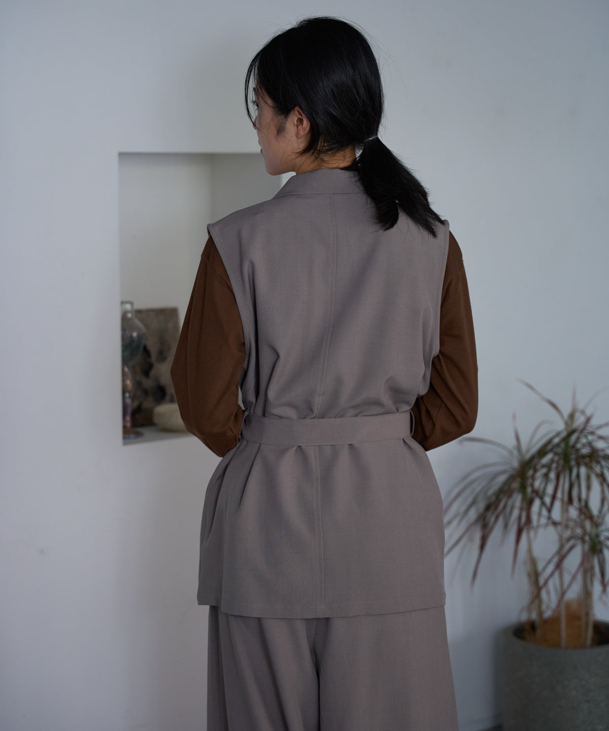 ベルト付きジレ/セットアップ対応