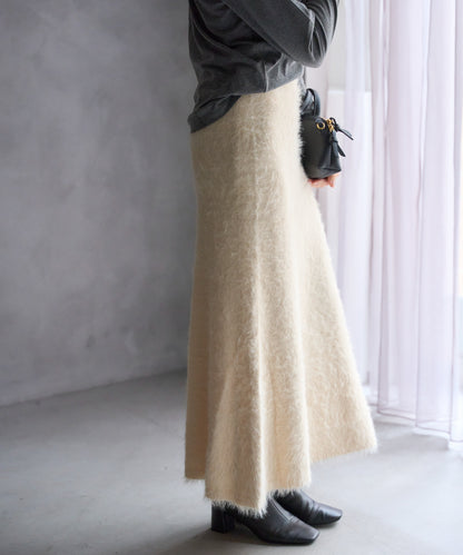 【セットアップ対応】シャギーニットスカート