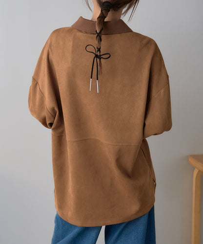 スエードタッチシャツジャケット