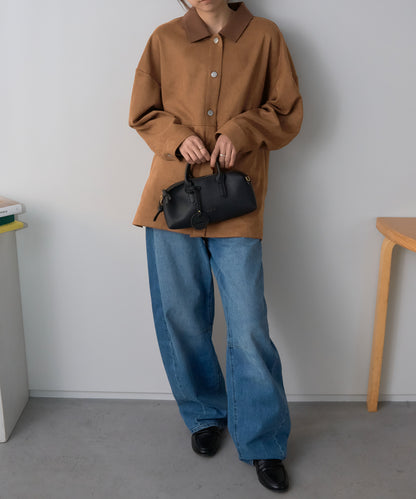 スエードタッチシャツジャケット