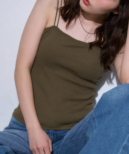 カップ付きダブルストラップキャミソール/ベアトップ