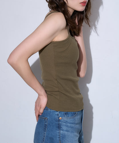 カップ付きダブルストラップキャミソール/ベアトップ