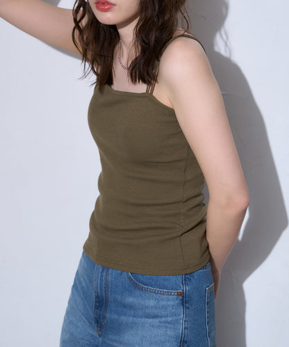 カップ付きダブルストラップキャミソール/ベアトップ