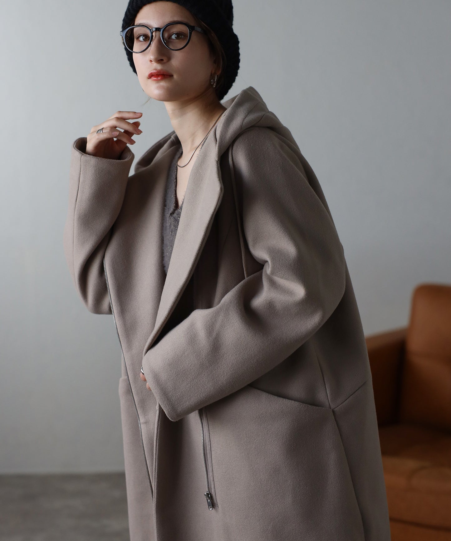 フード付ジップコート