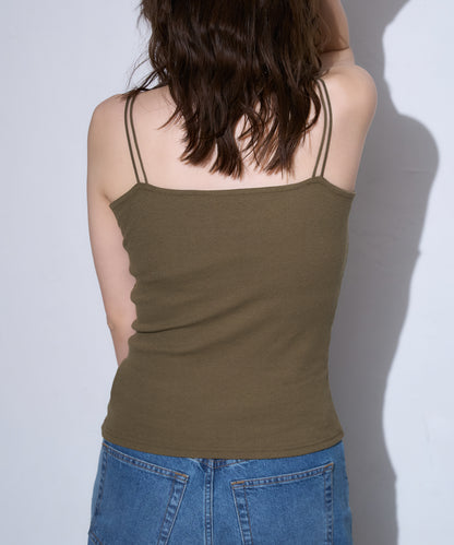 カップ付きダブルストラップキャミソール/ベアトップ