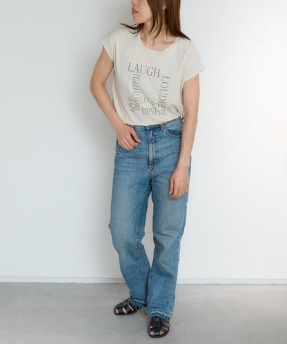 スクエアロゴ フレンチスリーブTシャツ/サイロ コットンTシャツ