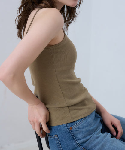 カップ付きダブルストラップキャミソール/ベアトップ