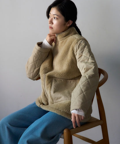 ボア切り替え スタンドカラーブルゾン