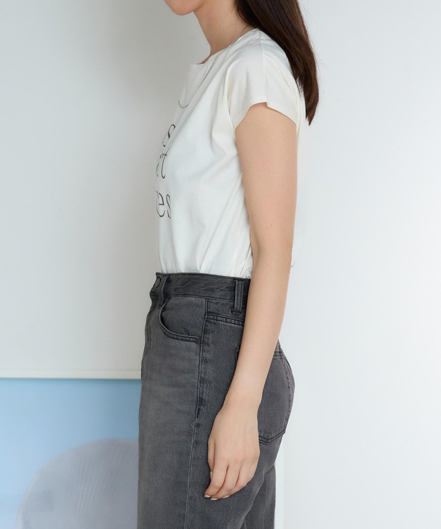 フロントロゴ フレンチスリーブTシャツ/サイロ コットンTシャツ