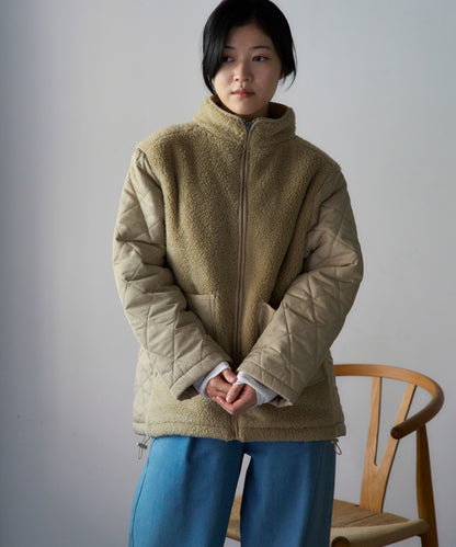 ボア切り替え スタンドカラーブルゾン