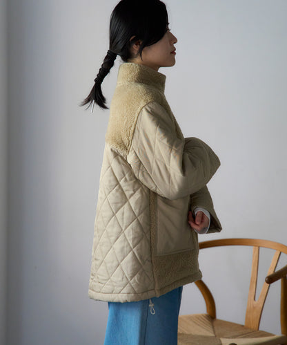 ボア切り替え スタンドカラーブルゾン