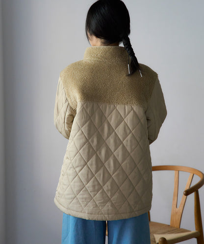 ボア切り替え スタンドカラーブルゾン