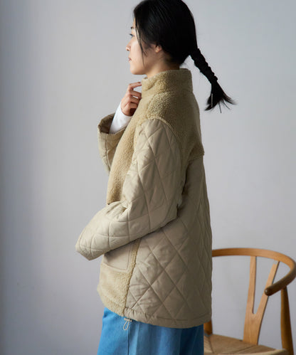 ボア切り替え スタンドカラーブルゾン