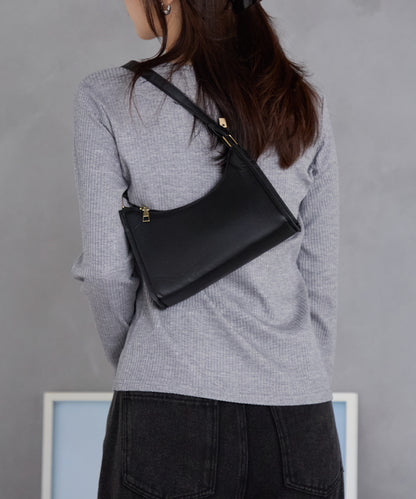 ラメテレコリブ長袖トップス