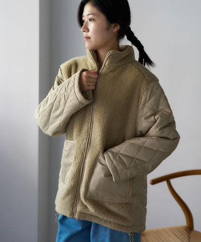 ボア切り替え スタンドカラーブルゾン