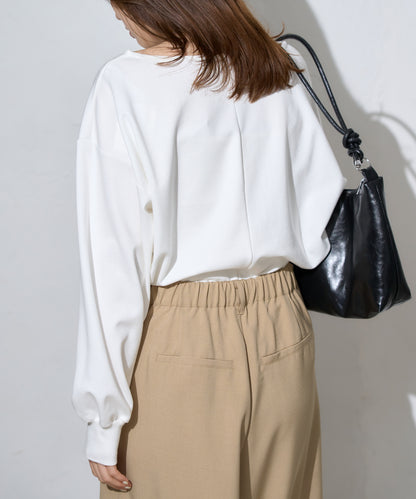 ボートネックポンチプルオーバー