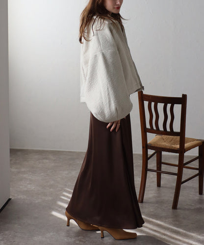 ショート丈 ボリュームスリーブ ボアジャケット