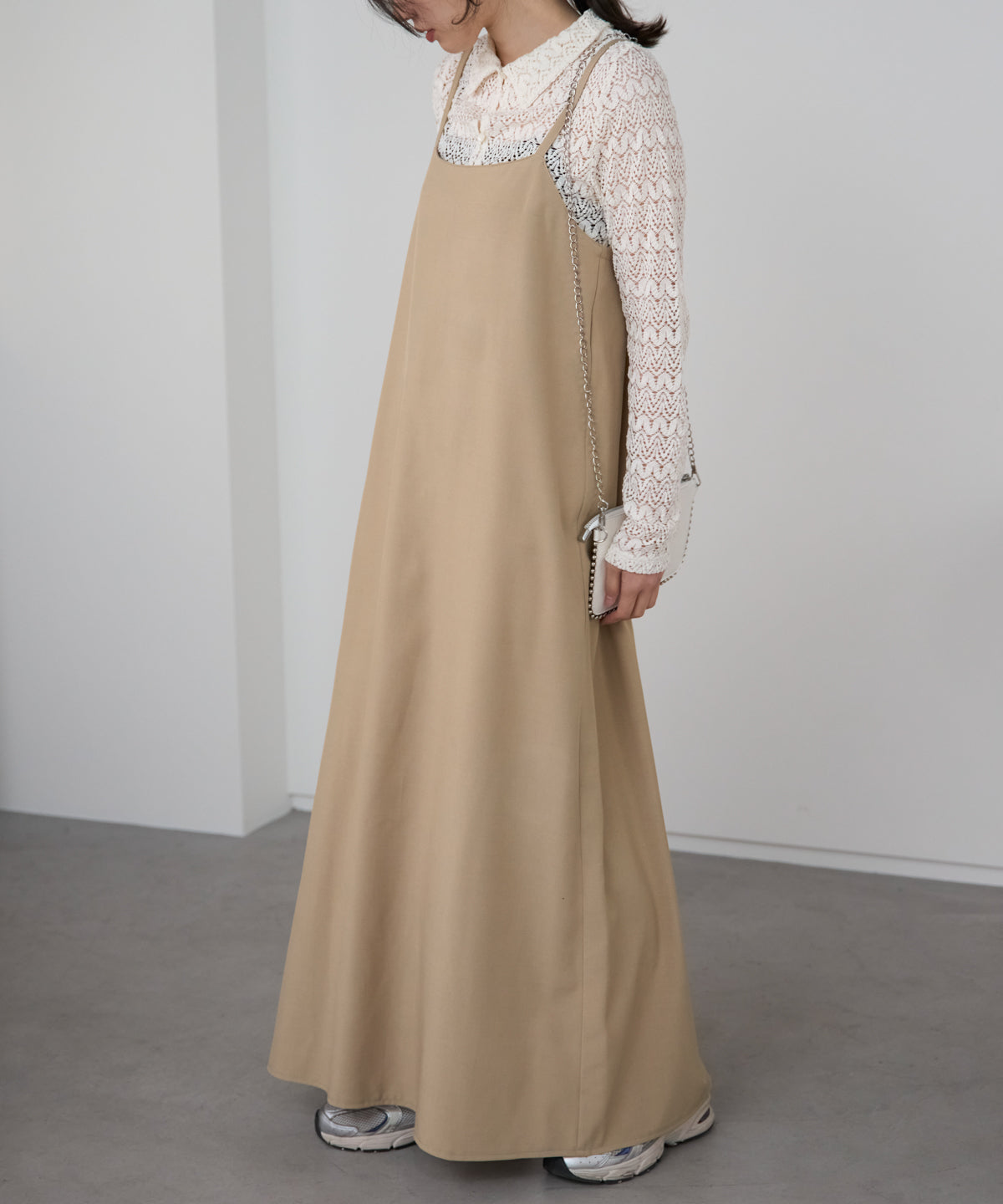 ベーシックキャミロングワンピース【後ろゴム／アジャスター付き】