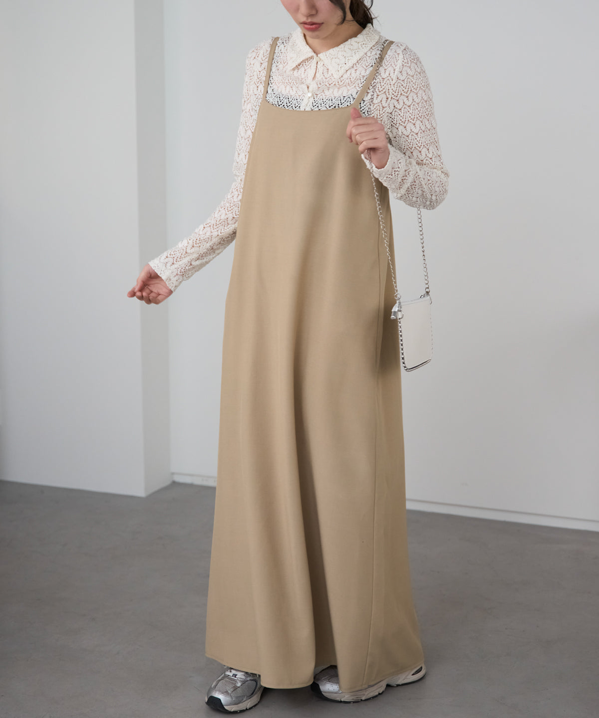 ベーシックキャミロングワンピース【後ろゴム／アジャスター付き】