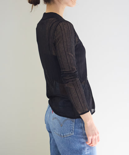 シアーリブニットカーディガン