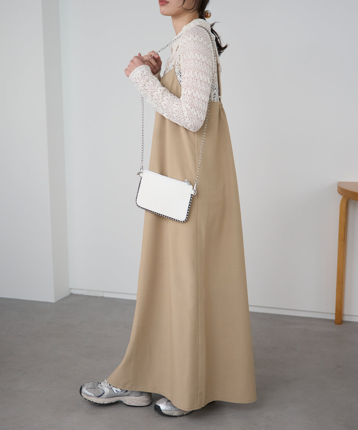 ベーシックキャミロングワンピース【後ろゴム／アジャスター付き】