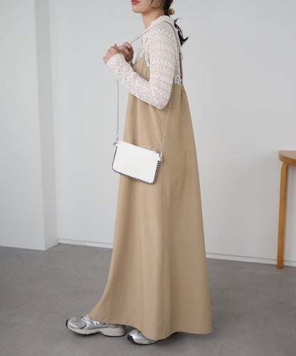 ベーシックキャミロングワンピース【後ろゴム／アジャスター付き】