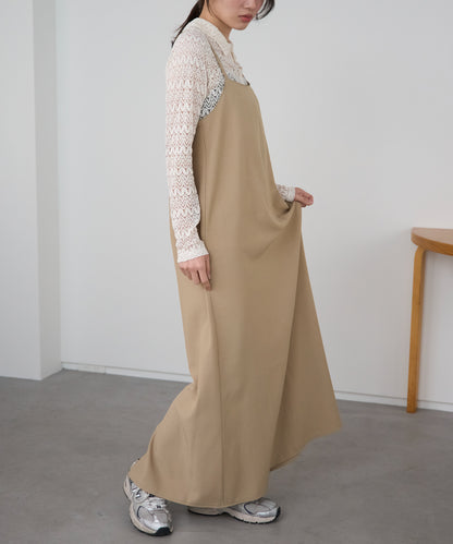 ベーシックキャミロングワンピース【後ろゴム／アジャスター付き】